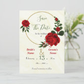 赤花緑葉金ゴールドリース セーブザデート (スタンド正面)