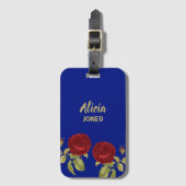 赤花葉青 ラゲッジタグ (正面縦)