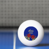 赤花葉青 卓球ボール (ネット)