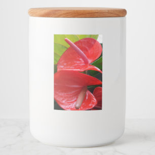 赤花食品容器ラベル フードラベル