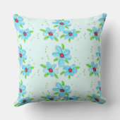 赤芸術的と赤の青の枕 クッション (裏面)