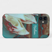 赤芸術的と青のライリーの水ケースメイトiPh Case-Mate iPhoneケース (裏面(横))