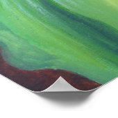 赤芸術的と黄色のチューリップ ポスター (角)