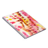 赤芸術的汚。絞り染めテクスチャグレーブラシPa ノートブック (右側)