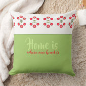 赤芸術的花柄装飾用クッション クッション (ブランケット)