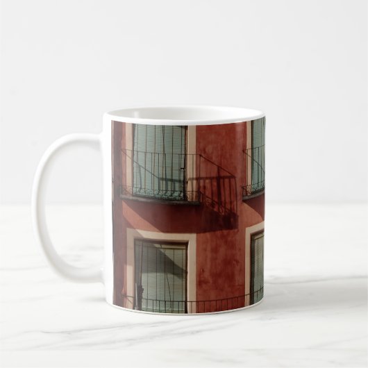 赤茶コンクリート建物撮影 コーヒーマグカップ (左)