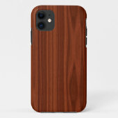 赤茶色の木製の穀物 Case-Mate iPhoneケース (裏面)