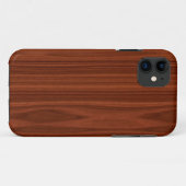 赤茶色の木製の穀物 Case-Mate iPhoneケース (裏面(横))