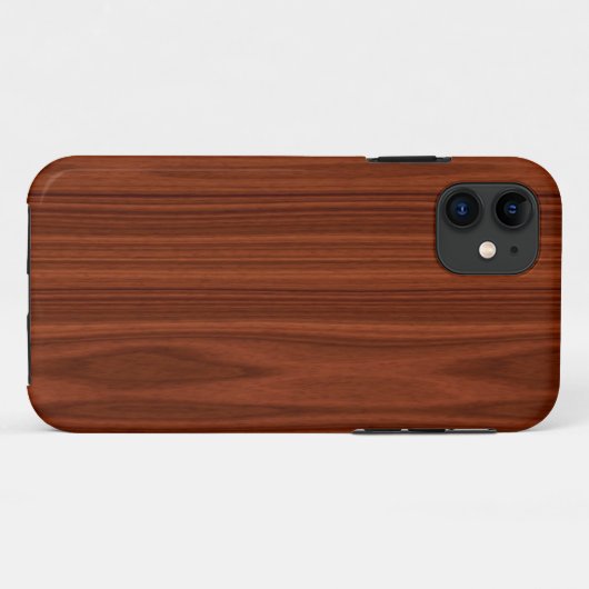 赤茶色の木製の穀物 Case-Mate iPhoneケース (裏面(横))