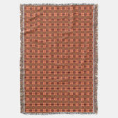 赤茶色の複雑なパターン スローブランケット (正面縦)