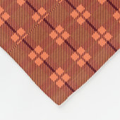 赤茶色の複雑なパターン フリースブランケット (角)