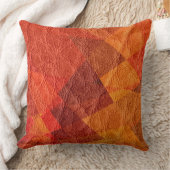 赤茶色の革 クッション (ブランケット)