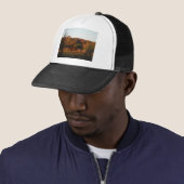 赤茶色の馬、秋の森。 キャップ (インサイチュ)