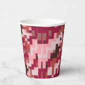 赤茶色デジタルカモフラージュ紙コップ 紙コップ (右)