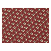 赤茶色素朴星パターンフェスティバルクリスマス テーブルクロス (正面(横))