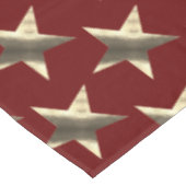 赤茶色素朴星パターンフェスティバルクリスマス テーブルクロス (アングル)