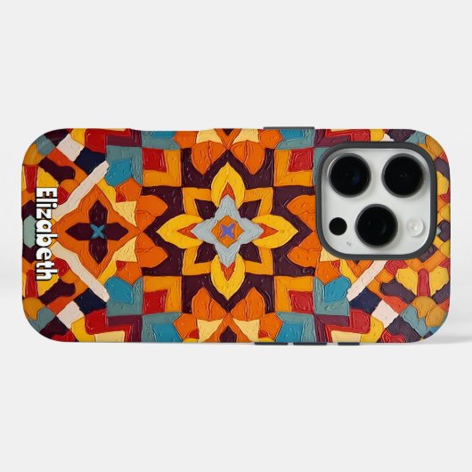 赤華美と黄色の対称 Case-Mate iPhoneケース (裏面 (横))