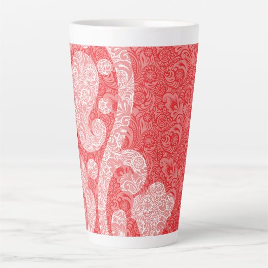 赤華美とblの豊かなペイズリーデザイン カフェラテマグ (正面)