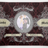 赤華美ダマスクヴィンテージウェディング 三つ折り招待状 (内部中)