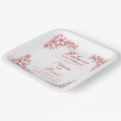 赤華美フローラ結婚紙プレート ペーパープレート (傾斜あり)