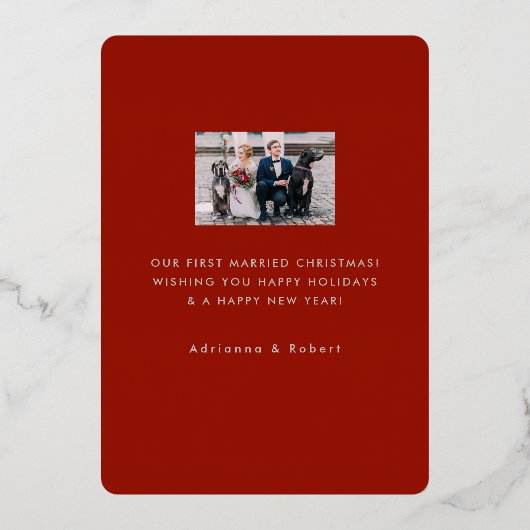 赤華美銀メリークリスマスフォイルホリデーカード 箔シーズンカード (裏面)