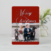 赤華美銀メリークリスマスフォイルホリデーカード 箔シーズンカード (立ち正面)