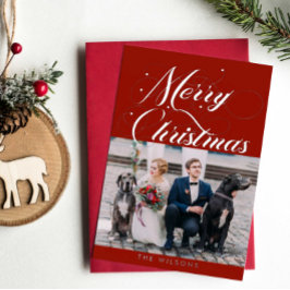 赤華美銀メリークリスマスフォイルホリデーカード 箔シーズンカード