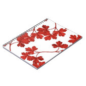 赤葉オダマキ（植物）模様 ノートブック (左側)