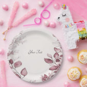 赤葉モダン紙プレート ペーパープレート (パーティー)