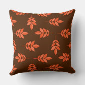 赤葉名前をカスタムするブラウン クッション (裏面)