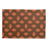 赤葉名前をカスタムするブラウン 枕カバー (裏面)