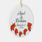 赤葉色とメ葉エデル色boho セラミックオーナメント (右)