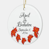 赤葉色とメ葉エデル色boho セラミックオーナメント (左)