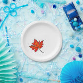 赤葉色、メープル葉色、秋の色 ペーパープレート (パーティー)