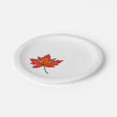 赤葉色、メープル葉色、秋の色 ペーパープレート (アングル)