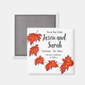 赤葉色、メープル葉色、秋の色 マグネット (正面/裏面)