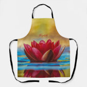赤蓮花山水禅 エプロン (正面)