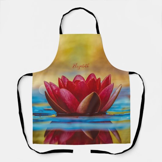 赤蓮花山水禅 エプロン (正面)