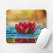 赤蓮花山水禅 マウスパッド (マウス)