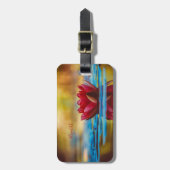 赤蓮花山水禅 ラゲッジタグ (正面縦)