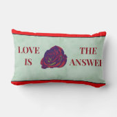 赤薔薇の材木枕 ランバークッション (裏面)