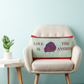 赤薔薇の材木枕 ランバークッション (椅子)