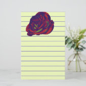 赤薔薇の筆記用紙 便箋 (スタンド正面)