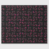 赤蛇の手描きイラストレーションシームレスパターン ラッピングペーパー (フラット)