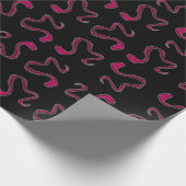 赤蛇の手描きイラストレーションシームレスパターン ラッピングペーパー (角)