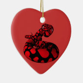 赤蛇(ハート) セラミックオーナメント (右)