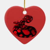 赤蛇(ハート) セラミックオーナメント (裏面)