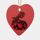 赤蛇(ハート) セラミックオーナメント (左)