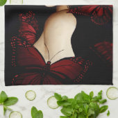 赤蝶の仮面舞踏会 キッチンタオル (折り畳み)