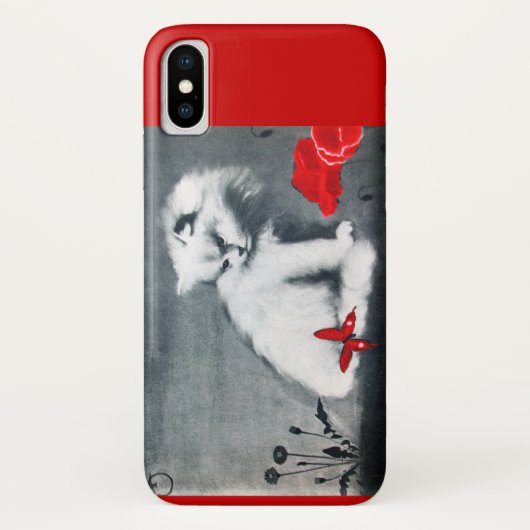 赤蝶の白猫 Case-Mate iPhoneケース (裏面)